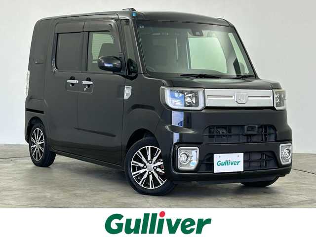 ダイハツ ウェイク G ターボ SA Ⅱ 群馬県 2016(平28)年 6.4万km ブラックマイカメタリック ７インチナビ　バックカメラ　衝突軽減システム　横滑り防止両側パワースライドドア　ドライブレコーダー　ETC スマートキー　プッシュスタート　純正フロアマット　純正アルミホイール　禁煙車