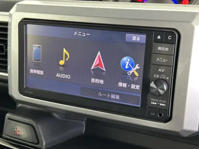 ダイハツ ウェイク G ターボ SA Ⅱ 群馬県 2016(平28)年 6.4万km ブラックマイカメタリック ７インチナビ　バックカメラ　衝突軽減システム　横滑り防止両側パワースライドドア　ドライブレコーダー　ETC スマートキー　プッシュスタート　純正フロアマット　純正アルミホイール　禁煙車