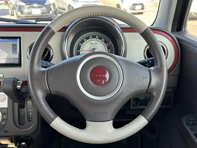 スズキ ラパン ショコラ X 道南・函館 2014(平26)年 8.7万km シャンパンピンクPM /社外ナビ//フルセグＴＶ//夏冬タイヤ//ドライブレコーダー//バックカメラ//運転席シートヒーター//オートライト//ＨＩＤヘッドライト//プッシュスタート//アイドリングストップ//純正フロアマット//スペアキー１本