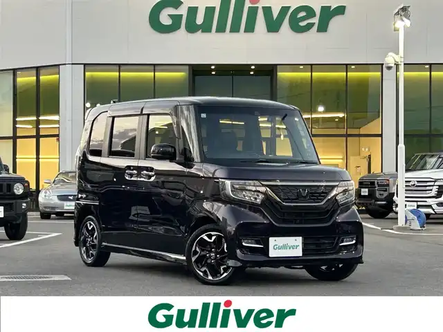 ホンダ Ｎ ＢＯＸ カスタム G L ターボ ホンダセンシング 愛媛県 2018(平30)年 7.8万km プレミアムベルベットパープル・パール ディーラーOP純正ナビ/BT/AM・FM/CD/DVD/フルセグTV/ビルトインETC/前後ドライブレコーダー/バックカメラ/クルーズコントロール/レーンキープアシスト/衝突軽減システム/横滑り防止装置/両側パワースライドドア/純正アルミホイール/純正フロアマット/LEDヘッドライト/フォグランプ