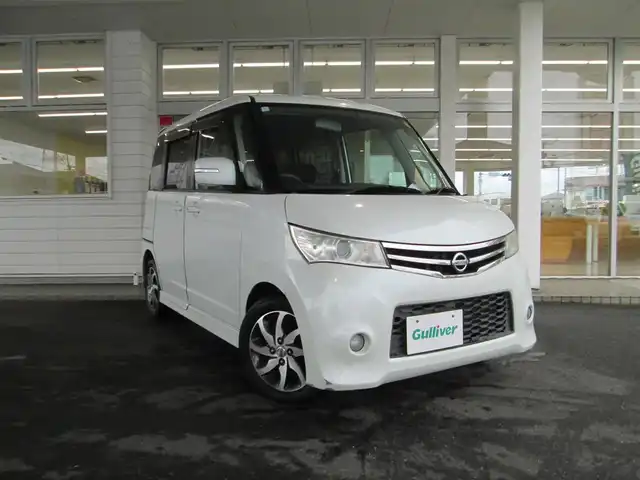 日産 ルークス ハイウェイスター ターボ 千葉県 2011(平23)年 8.6万km スノーパールホワイト 純正ナビ、ワンセグTV/純正オーディオ【CD/SD】/両側パワースライドドア/HIDヘッドライト&ハロゲンフォグ/革巻きステアリング/電動格納ウィンカーミラー/プッシュスタート/ETC、スペアキー/取扱説明書/新車時保証書/日産整備記録簿(H24~R6迄毎年有り)