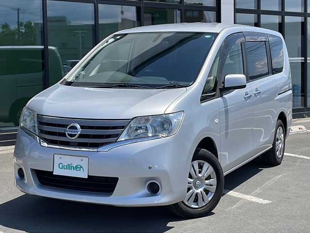日産 セレナ 20X 道東・釧路十勝 2013(平25)年 7万km ブリリアントシルバー ・4WD/・純正SDナビ/（MSV・BT・SD・CD・DVD・フルセグ・FM・AM）/・バックカメラ/・社外フリップダウンモニター/・スマートキー/・プッシュスタート/・片側パワースライドドア/・コーナーセンサー/・クルーズコントロール/・ETC/・電格ミラー/・ドアバイザー
