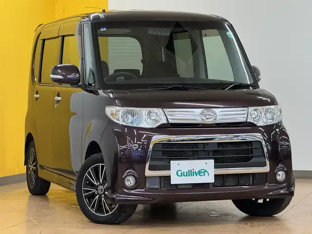 ダイハツ タント カスタム RS 群馬県 2011(平23)年 7.6万km ミスティックレッドクリスタルメタリック 純正SDナビ/・フルセグTV/・CD/DVD/・Bluetooth/AM.FM/ETC/片側電動スライドドア/MOMOステアリング/HIDヘッドライト/フォグランプ/スマートキー/社外14インチAW/純正フロアマット/純正ドアバイザー/電動格納ウィンカーミラー