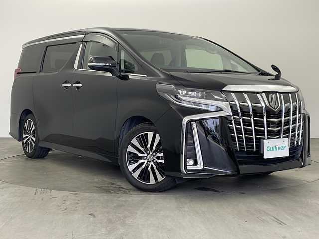 トヨタ アルファード S Cパッケージ 兵庫県 2019(令1)年 3.7万km ブラック ・アルパイン11インチナビ&BT&CD&DVD&USB&SD&TV/・バックカメラ/・ビルドインETC/・Toyota Safety Sense/・プリクラッシュセーフティ/・レーンディパーチャーアラート/・オートマチックハイビーム/・先行車発進告知機能/・パーキングサポートブレーキ（前後方静止物）/・車両接近通報装置/・ブラインドスポットモニター/・レーダークルーズコントロール/・クリアランスソナー/・三列シート/・電動リアゲート/・純正フロアマット/・ウォークスルー/・レザーシート/・パワーシート（運転席・助手席）/・メモリーシート（運転席）/・シートヒーター（運転席・助手席）/・エアシート（運転席・助手席）/・ステアリングヒーター/・両側パワースライドドア/・デジタルインナーミラー/・ABS/・横滑り防止機能/・前後コーナーセンサー/・盗難防止装置/・オートライト/・LEDヘッドライト/・W＋サイドエアバック/・カーテンエアバック/・MTモード付AT/・スマートキー/・スペアキー/・WACエアコン
