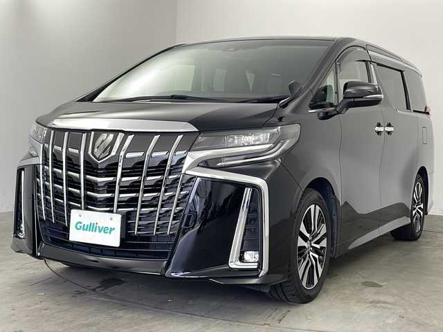 トヨタ アルファード S Cパッケージ 兵庫県 2019(令1)年 3.7万km ブラック ・アルパイン11インチナビ&BT&CD&DVD&USB&SD&TV/・バックカメラ/・ビルドインETC/・Toyota Safety Sense/・プリクラッシュセーフティ/・レーンディパーチャーアラート/・オートマチックハイビーム/・先行車発進告知機能/・パーキングサポートブレーキ（前後方静止物）/・車両接近通報装置/・ブラインドスポットモニター/・レーダークルーズコントロール/・クリアランスソナー/・三列シート/・電動リアゲート/・純正フロアマット/・ウォークスルー/・レザーシート/・パワーシート（運転席・助手席）/・メモリーシート（運転席）/・シートヒーター（運転席・助手席）/・エアシート（運転席・助手席）/・ステアリングヒーター/・両側パワースライドドア/・デジタルインナーミラー/・ABS/・横滑り防止機能/・前後コーナーセンサー/・盗難防止装置/・オートライト/・LEDヘッドライト/・W＋サイドエアバック/・カーテンエアバック/・MTモード付AT/・スマートキー/・スペアキー/・WACエアコン