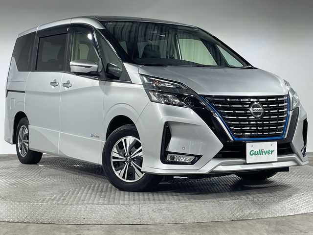 日産 セレナ e-パワー オーテック セーフティPKG 神奈川県 2019(令1)年 3.3万km ブリリアントシルバー 純正10型SDナビゲーション/フルセグ　CD　DVDブルーレイ対応　Bluetooth　USB　SD/アラウンドビューモニター/両側電動スライドドア【サンシェード】/セーフティパックB/プロパイロット/レーダークルーズコントロール/エマージェンシーブレーキ/ブラインドスポットモニター/【車線逸脱防止支援システム/踏み間違い防止アシスト/オートハイビーム/パーキングアシスト/革巻きステアリング/ステアリングスイッチ/社外前方ドライブレコーダー/社外ETC/電動パーキングブレーキ/オートブレーキホールド/シートバックテーブル/USB電源ソケット【2列目/3列目】/プッシュスタート/インテリジェントキー/LEDヘッドライト/オートライト