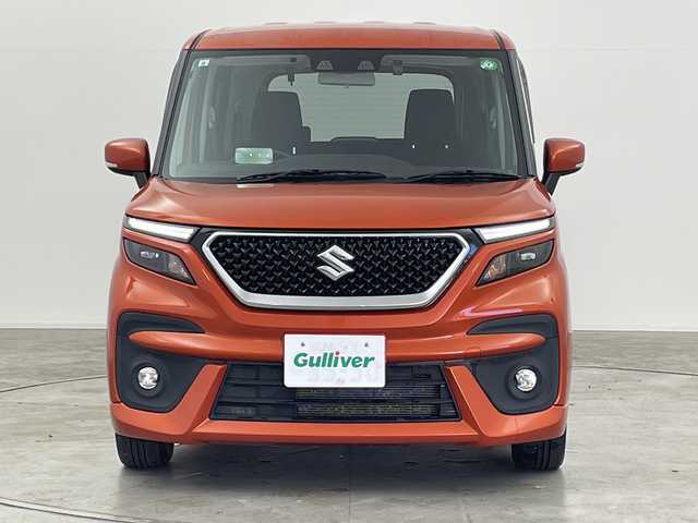 スズキ ソリオ バンディット HV MV 群馬県 2021(令3)年 3.1万km フレイムオレンジPM 純正８型ナビ　両側電動スライドドア　シートヒーター　衝突被害軽減ブレーキ　アダプティブクルーズコントロール　前後ドラレコ　ビルトインＥＴＣ　ヘッドアップディスプレイ　リヤサーキュレーター　禁煙車