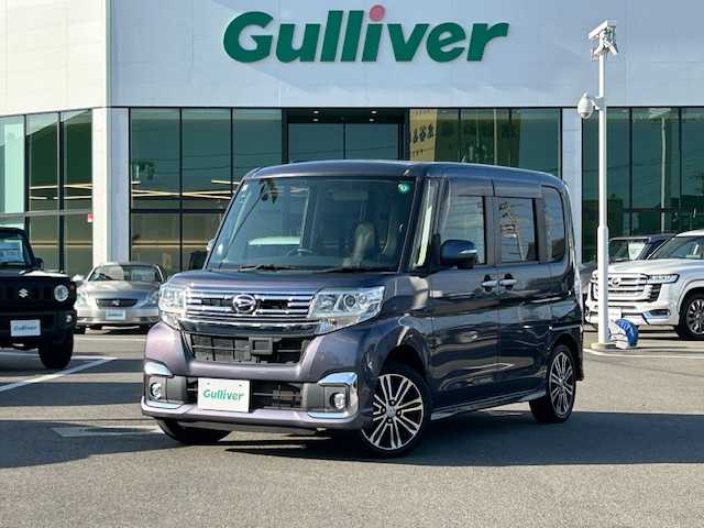 ダイハツ タント カスタム RS 愛媛県 2016(平28)年 5.5万km メテオライトグレーイリュージョナルP 純正ナビ/フルセグTV/バックカメラ/両側電動スライドドア/ETC/ステアリングスイッチ/LEDヘッドライト/オートライト/スマートキー/スペアキー/プッシュスタート/ドアバイザー/純正AW/純正フロアマット/ターボ