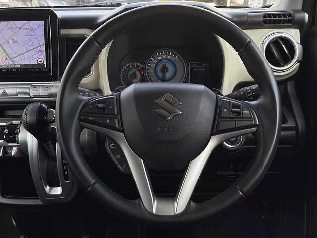 スズキ クロスビー HYBRID MZ 山口県 2019(平31)年 7.1万km ミネラルグレーM ４ＷＤ/衝突被害軽減ブレーキ/クルーズコントロール/純正ナビ/【CN-RZ846:CD/DVD/Bluetooth/MSV】/フルセグTV/全方位カメラ/コーナーセンサー/ステアリングスイッチ/革巻きステアリング/パドルシフト/ETC/ドライブレコーダー/前席シートヒーター/ＬＥＤヘッドランプ/フォグランプ/オートライト/純正フロアマット/スペアキー/保証書/取扱説明書