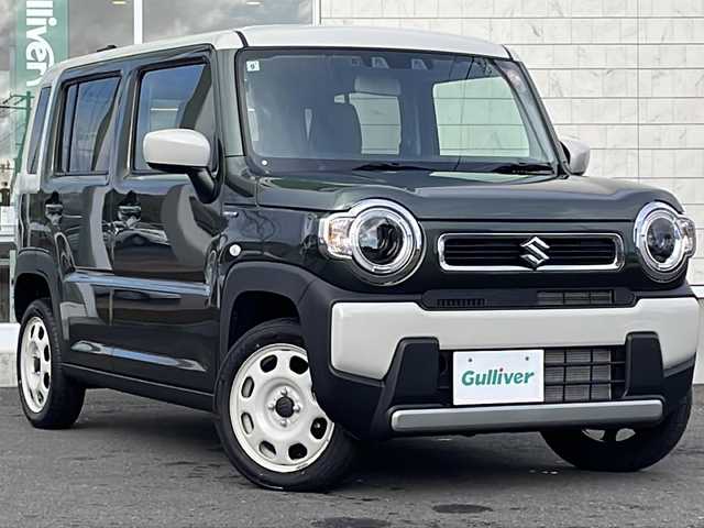 スズキ ハスラー HYBRID G 岩手県 2024(令6)年 0.5万km クールカーキパールメタリック/ソフトベージュメタリック スズキセーフティサポート/社外SDナビ/AM/FM/Bluetooth/フルセグTV/社外オーディオ/バックカメラ/ETC/レーダークルーズコントロール/衝突被害軽減ブレーキ/レーンキープアシスト/横滑り防止装置/アイドリングストップ/シートヒーター/オートライト/LEDヘッドライト/スマートキー/プッシュスタート/電動格納ミラー/社外フロアマット