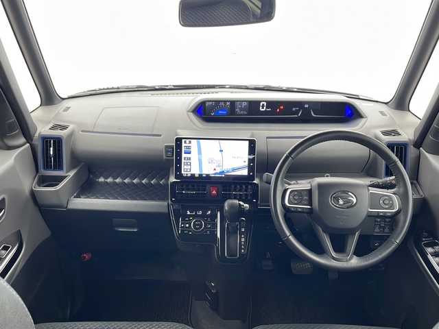 ダイハツ タント カスタム RS 千葉県 2019(令1)年 2.6万km パールブラック スマートアシスト/レーダークルーズコントロール/衝突軽減ブレーキ/クリアランスソナー/先行車発進警報/標識認識機能/レーンキープアシスト/純正SDナビ（NSZN-Y69DS）Bluetooth/CD/DVD/フルセグTV/バックカメラ/ETC/純正ドライブレコーダー前方/ハーフレザーシート/シートヒーター（D/N席）/両側パワースライドドア/LEDヘッドライト/オートライト/オートハイビーム/純正ドアバイザー/純正フロアマット/スタッドレスタイヤ