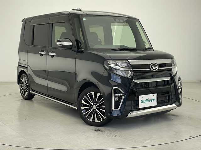 ダイハツ タント カスタム RS 千葉県 2019(令1)年 2.6万km パールブラック スマートアシスト/レーダークルーズコントロール/衝突軽減ブレーキ/クリアランスソナー/先行車発進警報/標識認識機能/レーンキープアシスト/純正SDナビ（NSZN-Y69DS）Bluetooth/CD/DVD/フルセグTV/バックカメラ/ETC/純正ドライブレコーダー前方/ハーフレザーシート/シートヒーター（D/N席）/両側パワースライドドア/LEDヘッドライト/オートライト/オートハイビーム/純正ドアバイザー/純正フロアマット/スタッドレスタイヤ