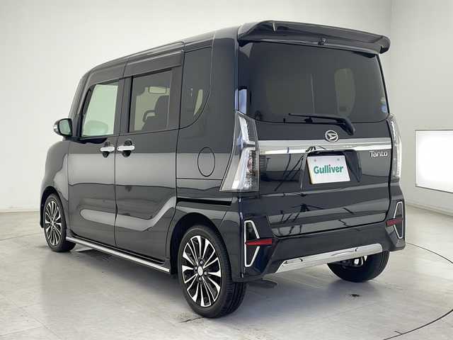 ダイハツ タント カスタム RS 千葉県 2019(令1)年 2.6万km パールブラック スマートアシスト/レーダークルーズコントロール/衝突軽減ブレーキ/クリアランスソナー/先行車発進警報/標識認識機能/レーンキープアシスト/純正SDナビ（NSZN-Y69DS）Bluetooth/CD/DVD/フルセグTV/バックカメラ/ETC/純正ドライブレコーダー前方/ハーフレザーシート/シートヒーター（D/N席）/両側パワースライドドア/LEDヘッドライト/オートライト/オートハイビーム/純正ドアバイザー/純正フロアマット/スタッドレスタイヤ