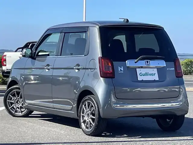 ホンダ Ｎ ＯＮＥ プレミアム ツアラー 島根県 2017(平29)年 1.5万km シャイニンググレーM 登録時走行距離/Gathersナビ(CD・DVD)/ワンセグTV/バックカメラ/クルーズコントロール/パドルシフト/ETC/ディスチャージヘッドランプ/VSA/・ABS/・トラクションコントロールシステム/・横滑り抑制/アイドリングストップ機能/LEDフォグライト/１５インチ社外AW/プッシュスタート/スマートキー(スペアキー×１)/禁煙車