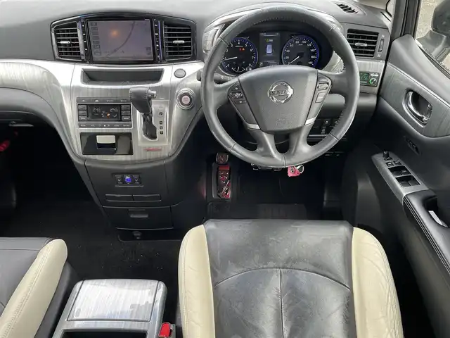 日産 エルグランド ライダー オーテック30th 福島県 2017(平29)年 11.7万km ファントムブラック 両側パワースライドドア /後席フリップダウンモニター/レザーシート/純正ナビ/バックカメラ/フルセグテレビ/デジタルインナーミラー/クルーズコントロール/純正Egスターター/TEIN車高調/車高調コントローラー/ノーマル足回り積込/プッシュスタート/社外AW付きスタッドレスタイヤ積込