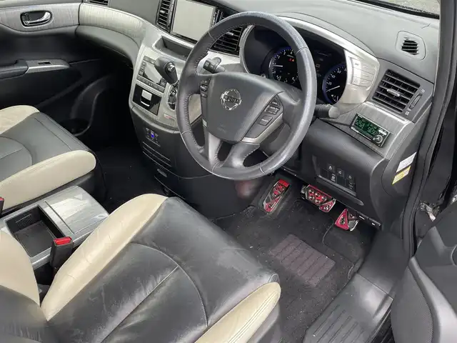 日産 エルグランド ライダー オーテック30th 福島県 2017(平29)年 11.7万km ファントムブラック 両側パワースライドドア /後席フリップダウンモニター/レザーシート/純正ナビ/バックカメラ/フルセグテレビ/デジタルインナーミラー/クルーズコントロール/純正Egスターター/TEIN車高調/車高調コントローラー/ノーマル足回り積込/プッシュスタート/社外AW付きスタッドレスタイヤ積込