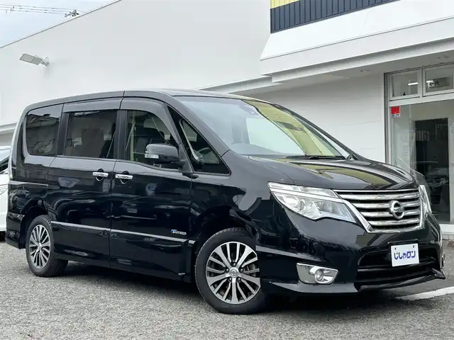 日産 セレナ HWS S HV Vセレ +SeftyⅡ 京都府 2015(平27)年 8.2万km ダイヤモンドブラック (株)IDOMが運営する【じしゃロン伏見店】の自社ローン専用車両になりますこちらは現金またはオートローンご利用時の価格です。自社ローンご希望の方は別途その旨お申付け下さい/純正ナビ　/両側パワースライドドア/ETC/３６０°カメラ　/ＤＴＶ　/クルーズコントロール　/BT AUX DVD CD　/純正１６インチＡＷ