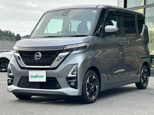 日産 ルークス ハイウェイスター X 愛媛県 2023(令5)年 0.6万km チタニウムグレーメタリック carrozzeria9型ナビ(AM/FM/CD/DVD/フルセグTV)/全周囲カメラ/両側電動スライドドア/左側ハンズフリースライド/インテリジェントセーフティ/アイドリングストップ/前後ドライブレコーダー/クリアランスソナー/電格ミラー/後席サンシェイド/ステアリングリモコン/純正ドアバイザー/LEDヘッドライト/ETC/現状サマー(純正AW)(155/65/R14)/YOKOHAMA BluEarth FE AE30