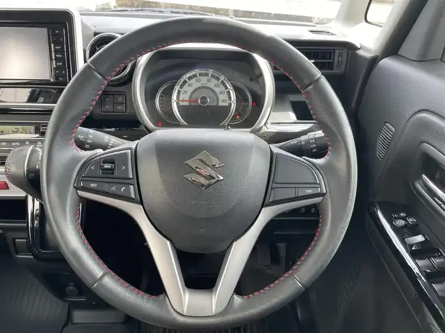 スズキ スペーシア カスタム HYBRID XS 富山県 2018(平30)年 1.5万km アーバンブラウンパールメタリック 純正ナビ／/フルセグＴＶ／/ＤＶＤ再生／/Ｂｌｕｅｔｏｏｔｈ／/アラウンドビューモニター／/両側パワースライドドア／/ハーフレザーシート／/運転席助手席シートヒーター／/ビルトインＥＴＣ／/コーナーセンサー//スマートキー//プッシュスタートエンジン//アイドリングストップ//レーンディパーチャーアラート//衝突軽減ブレーキ//LEDオートライト//LEDフォグライト/