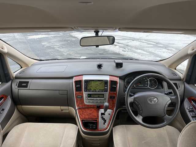 トヨタ アルファード Ｖ AX Lエディション 道央・札幌 2002(平14)年 14.4万km ゴールドM ４WD/純正DVDナビ/AM/FM/CD/ワンセグ/レーンキープアシスト/コーナーセンサー/バックカメラ/ETC/両側パワースライドドア/ステアリングリモコン/AC100V/リモコンキー/キセノンヘッドライト/オートライト/フォグランプ/電動格納ミラー/純正フロアマット/ドアバイザー