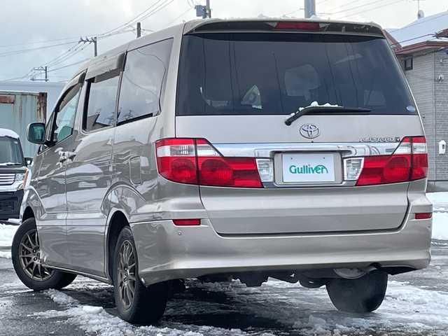 トヨタ アルファード Ｖ AX Lエディション 道央・札幌 2002(平14)年 14.4万km ゴールドM ４WD/純正DVDナビ/AM/FM/CD/ワンセグ/レーンキープアシスト/コーナーセンサー/バックカメラ/ETC/両側パワースライドドア/ステアリングリモコン/AC100V/リモコンキー/キセノンヘッドライト/オートライト/フォグランプ/電動格納ミラー/純正フロアマット/ドアバイザー