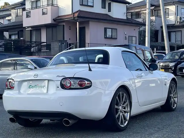 マツダ ロードスター RS RHT 熊本県 2008(平20)年 12.6万km パール 異色全塗装：グレー→パール/【元色カラーコード32S】/6MT/オートエグゼ製マフラー/純正BOSEシステム/【CD/AM/FM】/ETC/プレミアムパッケージ/茶革シート/シートヒーター/本革ステアリング/純正17インチアルミホイール/HIDヘッドライト/フォグライト/スマートキー/スペアキー/純正フロアマット