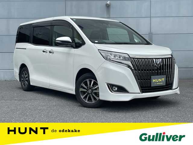 トヨタ エスクァイア Gi プレミアムパッケージ ブラックテーラード 千葉県 2021(令3)年 3.7万km ホワイトパールクリスタルシャイン トヨタセーフティセンス/　衝突軽減ブレーキ/レーンキープアシスト/　オートハイビーム/クリアランスソナー/純正フリップダウンモニター/純正10インチナビ/　フルセグ/BT/DVD/CD/MSV/USB/HDMI/バックカメラ/ステアリングスイッチ/クルーズコントロール/ETC2.0/両側パワースライドドア/ハーフレザーシート/シートヒーター(D/N席)/LEDヘッドライト/オートライト/フォグライト/スマートキー/プッシュスタート