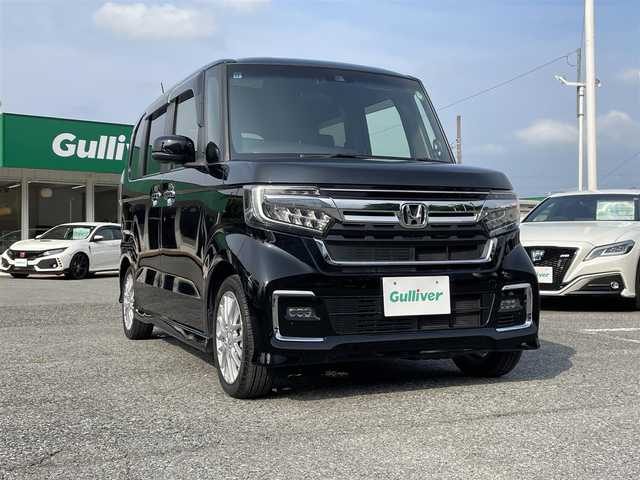 ホンダ Ｎ ＢＯＸ カスタム L ターボ 千葉県 2021(令3)年 0.5万km クリスタルブラックパール ホンダセンシング/・衝突軽減ブレーキ/・レーンキープアシスト/・標識認識機能/・アダプティブクルーズコントロール/純正ディスプレイオーディオ【WX-211C】/バックカメラ/両後パワースライドドア/ハーフレザーシート/前席シートヒーター/スマートキー/純正LEDヘッドライト/フォグランプ/純正15インチアルミホイール/パドルシフト/本革巻きステアリング/ヘッドライトレベライザー/ETC
