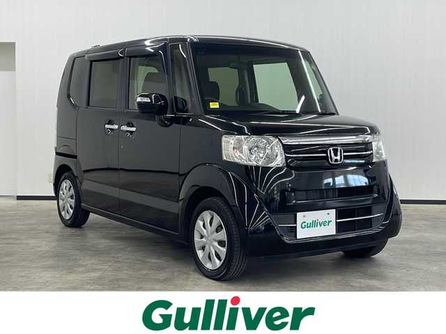 ホンダ Ｎ ＢＯＸ G Lパッケージ 長崎県 2016(平28)年 6.5万km クリスタルブラックパール 禁煙車/純正ナビ（VXM-174VFXi）/CD/DVD/Bluetooth/バックカメラ/ETC/片側パワースライドドア/プッシュスタート/オートライト/純正ヘッドランプ/横滑り防止機能/純正フロアマット/スペアキー/取説/保証書