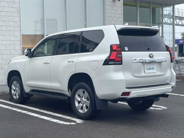 トヨタ ランドクルーザー プラド TX Lパッケージ 宮崎県 2020(令2)年 3.7万km ホワイトパールクリスタルシャイン ワンオーナー/メーカーナビゲーション/　AM FM CD DVD BT TV/全方位カメラ/レザーシート（ベージュ）/シートヒーター/シートクーラー/パワーシート/トヨタセーフティーセンス/・プリクラッシュセーフティ/・レーンディパーチャーアラート/・オートマチックハイビーム/レーダークルーズコントロール/サイドステップ/ETC車載器/社外ドライブレコーダー/LEDヘッドライト/ステアリングスイッチ/スマートキー/プッシュスタート