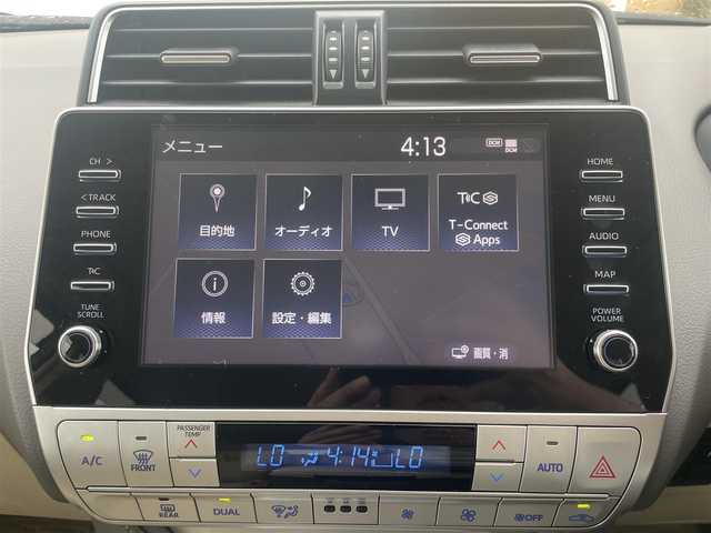 トヨタ ランドクルーザー プラド TX Lパッケージ 宮崎県 2020(令2)年 3.7万km ホワイトパールクリスタルシャイン ワンオーナー/メーカーナビゲーション/　AM FM CD DVD BT TV/全方位カメラ/レザーシート（ベージュ）/シートヒーター/シートクーラー/パワーシート/トヨタセーフティーセンス/・プリクラッシュセーフティ/・レーンディパーチャーアラート/・オートマチックハイビーム/レーダークルーズコントロール/サイドステップ/ETC車載器/社外ドライブレコーダー/LEDヘッドライト/ステアリングスイッチ/スマートキー/プッシュスタート