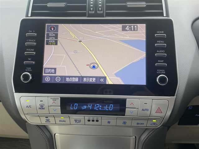 トヨタ ランドクルーザー プラド TX Lパッケージ 宮崎県 2020(令2)年 3.7万km ホワイトパールクリスタルシャイン ワンオーナー/メーカーナビゲーション/　AM FM CD DVD BT TV/全方位カメラ/レザーシート（ベージュ）/シートヒーター/シートクーラー/パワーシート/トヨタセーフティーセンス/・プリクラッシュセーフティ/・レーンディパーチャーアラート/・オートマチックハイビーム/レーダークルーズコントロール/サイドステップ/ETC車載器/社外ドライブレコーダー/LEDヘッドライト/ステアリングスイッチ/スマートキー/プッシュスタート