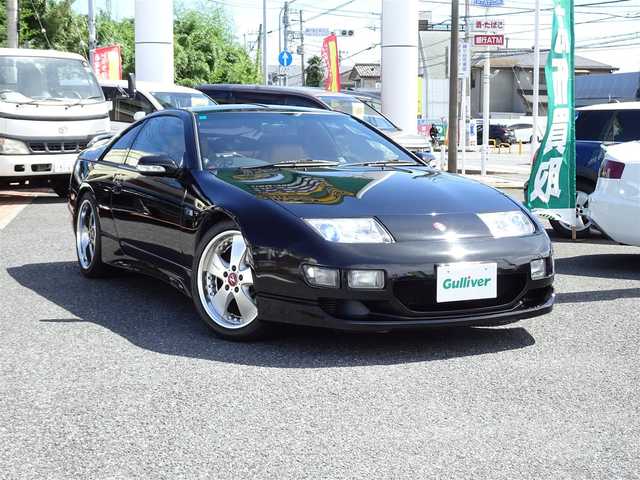 日産 フェアレディ Ｚ 300ZX ツインターボ 2／2 千葉県 2000(平12)年 10.4万km スーパーブラック 社外ナビ/・フルセグTV/・Bluetooth/・FM/AMラジオ/ETC/スペアキー/パワーシート（F席）/BOSEサウンド/マルチインフォメーション（ターボタイマー）/社外マフラー/社外ホイール（ESTATUS Style-S）/ALPINEツィーター/ウーハー/社外ステアリング（Daytona）/ドライブレコーダー/タイミングベルト交換（H30/6）/クーラント交換（R4/7）/保証書/取扱説明書