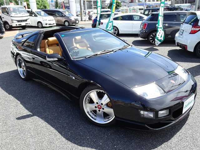 日産 フェアレディ Ｚ 300ZX ツインターボ 2／2 千葉県 2000(平12)年 10.4万km スーパーブラック 社外ナビ/・フルセグTV/・Bluetooth/・FM/AMラジオ/ETC/スペアキー/パワーシート（F席）/BOSEサウンド/マルチインフォメーション（ターボタイマー）/社外マフラー/社外ホイール（ESTATUS Style-S）/ALPINEツィーター/ウーハー/社外ステアリング（Daytona）/ドライブレコーダー/タイミングベルト交換（H30/6）/クーラント交換（R4/7）/保証書/取扱説明書