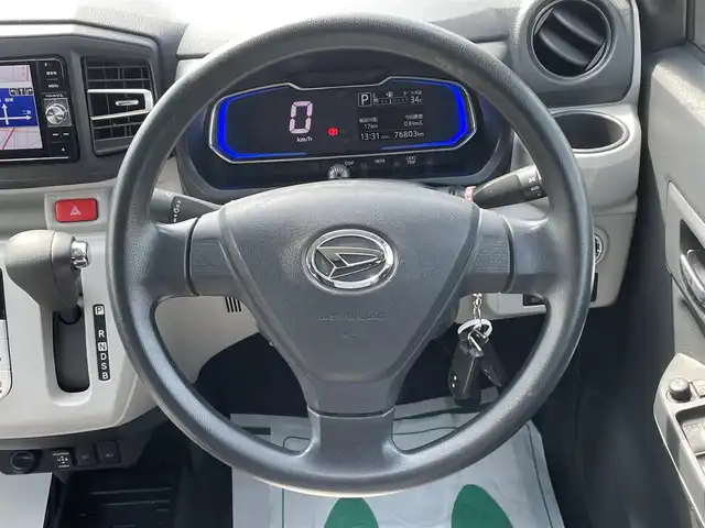 ダイハツ ミラ イース G SAⅢ 茨城県 2017(平29)年 7.7万km パールホワイトⅢ 純正８インチメモリナビ/ダイヤトーンサウンド/（AM・FM・SD・CD・DVD・ipod・USB・TV・BT・AUX）/前席シートヒーター/アイドリングストップ/前後コーナーセンサー/衝突回避支援ブレーキ機能/ETC/バックカメラ/LEDライト/オートライト/オートハイビーム/純正フロアマット/純正14インチアルミホイール