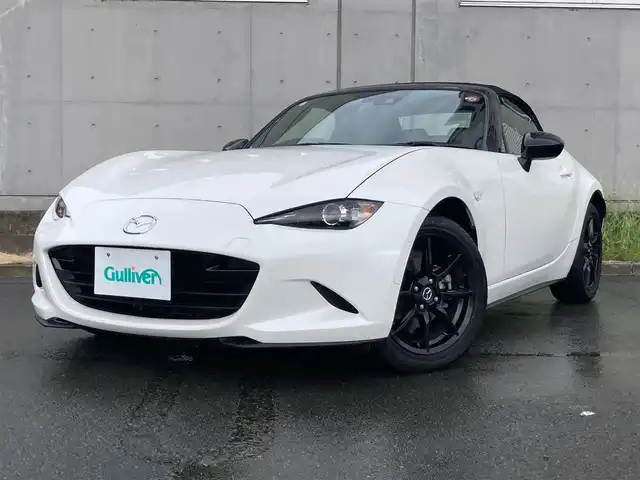 マツダ ロードスター S 静岡県 2018(平30)年 2.7万km スノーフレイクホワイトパールマイカ i-ACTIVSENSE/純正オーディオ/　AM FM CD USB AUX/LEDオートヘッドランプ/革巻きステアリング/ステアリングスイッチ/リアクリアランスソナー/ブラインドスポットモニター/純正16インチアルミホイール/スマートキー2本/ワンオーナー/6速MT