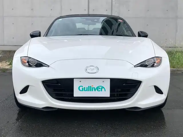 マツダ ロードスター S 静岡県 2018(平30)年 2.7万km スノーフレイクホワイトパールマイカ i-ACTIVSENSE/純正オーディオ/　AM FM CD USB AUX/LEDオートヘッドランプ/革巻きステアリング/ステアリングスイッチ/リアクリアランスソナー/ブラインドスポットモニター/純正16インチアルミホイール/スマートキー2本/ワンオーナー/6速MT