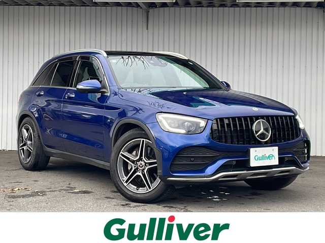 メルセデス・ベンツ ＧＬＣ２２０ d 4マチック AMGライン 長野県 2019(令1)年 3.8万km 青 ４WD/ガラスルーフ/ブラックレザーシート/純正メーカーナビ/バックカメラ/ETC/パワーバックドア/シートヒーター/純正19インチアルミ/冬タイヤ積込/コーナーセンサー/保証書・取説/スペアキー