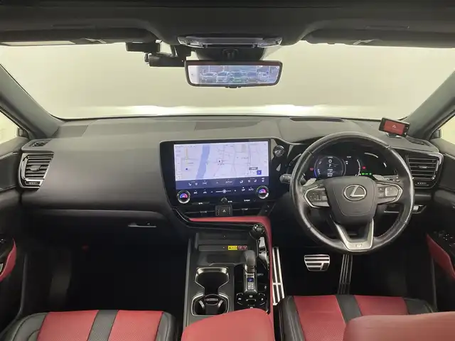 レクサス ＮＸ 350h Fスポーツ 大分県 2022(令4)年 3.7万km グラファイトブラックガラスフレーク 純正ナビ/　（BT/CD/DVD/フルセグ）/マークレビンソンプレミアムサウンドシステム/パノラマルーフ/アドバンスパーク/パノラミックビューモニター/クリアランスソナー/パワーバックドア/3眼LEDヘッドライト/オレンジキャリパー/シートポジションメモリー/ヘッドアップディスプレイ/レーダークルコン/プリクラッシュセーフティー/デジタルインナーミラー/GPSレーダー/置くだけ充電/シートヒーター・クーラー/ベンチレーション/ドライブレコーダー/ビルトインETC2.0