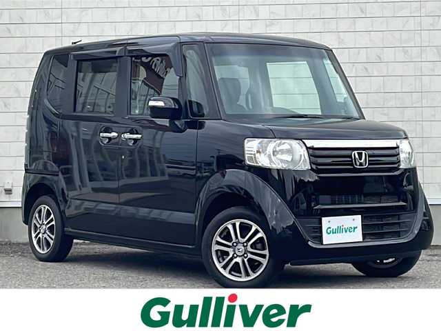 ホンダ Ｎ ＢＯＸ G SSパッケージ 福島県 2014(平26)年 8.2万km クリスタルブラックパール 純正オーディオ　ＣＤ　バックＣ　両側パワスラ　スマートキー　スペアキー　ステリモ　電格ミラー　ヒーテッドドアミラー　ドアバイザー　黒革シートカバー　ＥＣＯＮ　ＬＥＤヘッドライト　純正夏タイヤ付ＡＷ装着