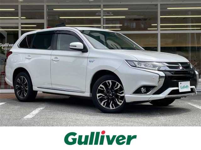 三菱 アウトランダー ＰＨＥＶ G Limited Edition 岐阜県 2018(平30)年 5.3万km シルキーホワイト 社外SDナビ　GCX777W/Bluetooth/フルセグTV/追従式クルーズコントロール/パワーシート/エアシート/シートヒーター/レーンキープアシスト/コーナーセンサー/純正フロアマット/オートライト/オートハイビーム/LEDライト/衝突軽減ブレーキ/カーテンエアバック