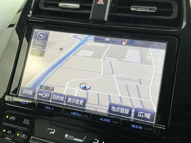 トヨタ プリウス A ツーリングセレクション 群馬県 2016(平28)年 7.2万km アティチュードブラックマイカ 純正９インチナビ　モデリスタエアロ　衝突軽減　アダプティブクルーズコントロール　レーンアシスト　オートマチックハイビーム　ＥＴＣ　ヘッドアップディスプレイ　ローダウン　スマートキー　