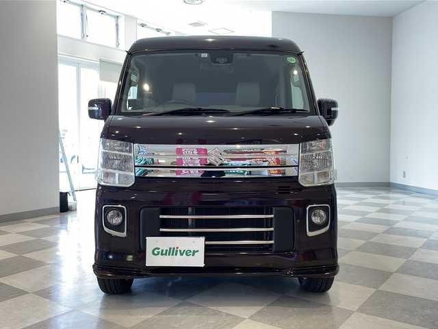 スズキ エブリィ ワゴン PZターボ 福井県 2017(平29)年 4.6万km ムーンライトバイオレットPM 4WD/社外ナビ/フルセグTV/バックカメラ/ETC/片側パワースライドドア/前後ドライブレコーダー/デジタルインナーミラー/シートヒーター/リアヒーター/オートライト/LEDヘッドライト/フォグランプ/衝突被害軽減システム/プッシュスタート/スマートキー/純正AW/純正フロアマット/ステアリングスイッチ/ウィンカーミラー