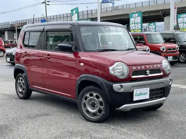 スズキ ハスラー G ターボ 石川県 2015(平27)年 5.9万km フェニックスレッドパール/ブルーイッシュブラックパール 純正メモリーナビ/CD/ワンセグTV/バックカメラ/スマートキー/プッシュスタート/電動ミラー/レーダーブレーキ/シートヒーター/オートエアコン/ベンチシート