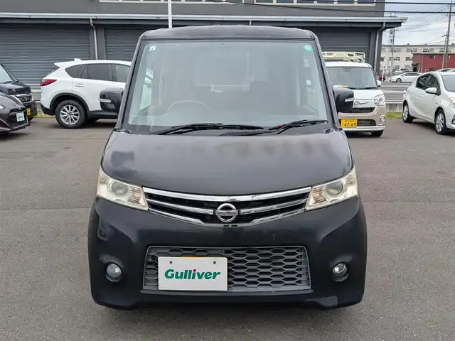 日産 ルークス ハイウェイスター 福井県 2010(平22)年 10.7万km ブルーイッシュブラック バックカメラ/キセノンヘッドライト/Fフォグ/片側パワースライドドア/ETC/クラリオン7インチナビ（CD/DVD/USB/iPod）/ワンセグテレビ/盗難防止装置/ダブル＋サイドエアバッグ/純正フロアマット/スマートキー