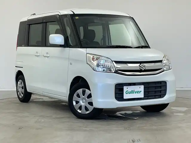 スズキ スペーシア G リミテッド 新潟県 2016(平28)年 6万km クリスタルホワイトP ディーラーオプションメモリナビ/(KXM-E501W)/(CD.DVD.SD.フルセグ.Bluetooth)/左側パワースライドドア/アイドリングストップ/ステアリングリモコン/電動格納ミラー/ヘッドライトレベライザー/オートエアコン/運転席シートヒーター/プッシュスタート/スマートキー/純正フロアマット