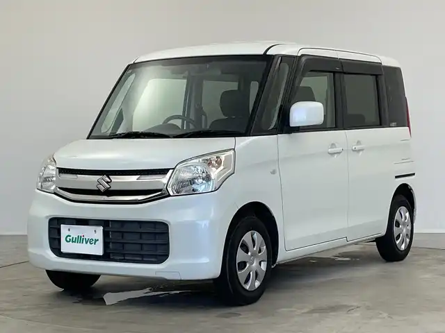 スズキ スペーシア G リミテッド 新潟県 2016(平28)年 6万km クリスタルホワイトP ディーラーオプションメモリナビ/(KXM-E501W)/(CD.DVD.SD.フルセグ.Bluetooth)/左側パワースライドドア/アイドリングストップ/ステアリングリモコン/電動格納ミラー/ヘッドライトレベライザー/オートエアコン/運転席シートヒーター/プッシュスタート/スマートキー/純正フロアマット