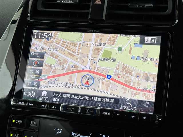 トヨタ プリウス A 福岡県 2018(平30)年 4.5万km アティチュードブラックマイカ アルパイン９型ナビ／フルセグＴＶ　/バックカメラ　/レーダー探知機　/前方ドラレコ　/ビルトインＥＴＣ　/トヨタセーフティセンス　/アクセル踏み間違い防止　/ＢＳＭ　/パーキングアシスト　/ＨＵＤ　/純正１５インチＡＷ