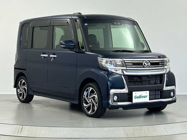 ダイハツ タント カスタムRSトップED VS SAⅢ 福島県 2019(平31)年 1.8万km レーザーブルークリスタルシャイン 社外ナビ/【CD.DVD.Bluetooth.フルセグTV】/全方位カメラ/衝突軽減ブレーキ/両側電動スライドドア/ハーフレザーシート/D席シートヒーター/コーナーセンサー/LEDヘッドライト/オートライト/オートハイビーム/前方ドライブレコーダー/ETC/ステアリングスイッチ/純正アルミホイール/プッシュスタート/スマートキー