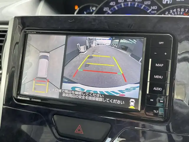 ダイハツ タント カスタムRSトップED VS SAⅢ 滋賀県 2019(平31)年 1.8万km レーザーブルークリスタルシャイン 社外ナビ/【CD.DVD.Bluetooth.フルセグTV】/全方位カメラ/衝突軽減ブレーキ/両側電動スライドドア/ハーフレザーシート/D席シートヒーター/コーナーセンサー/LEDヘッドライト/オートライト/オートハイビーム/前方ドライブレコーダー/ETC/ステアリングスイッチ/純正アルミホイール/プッシュスタート/スマートキー